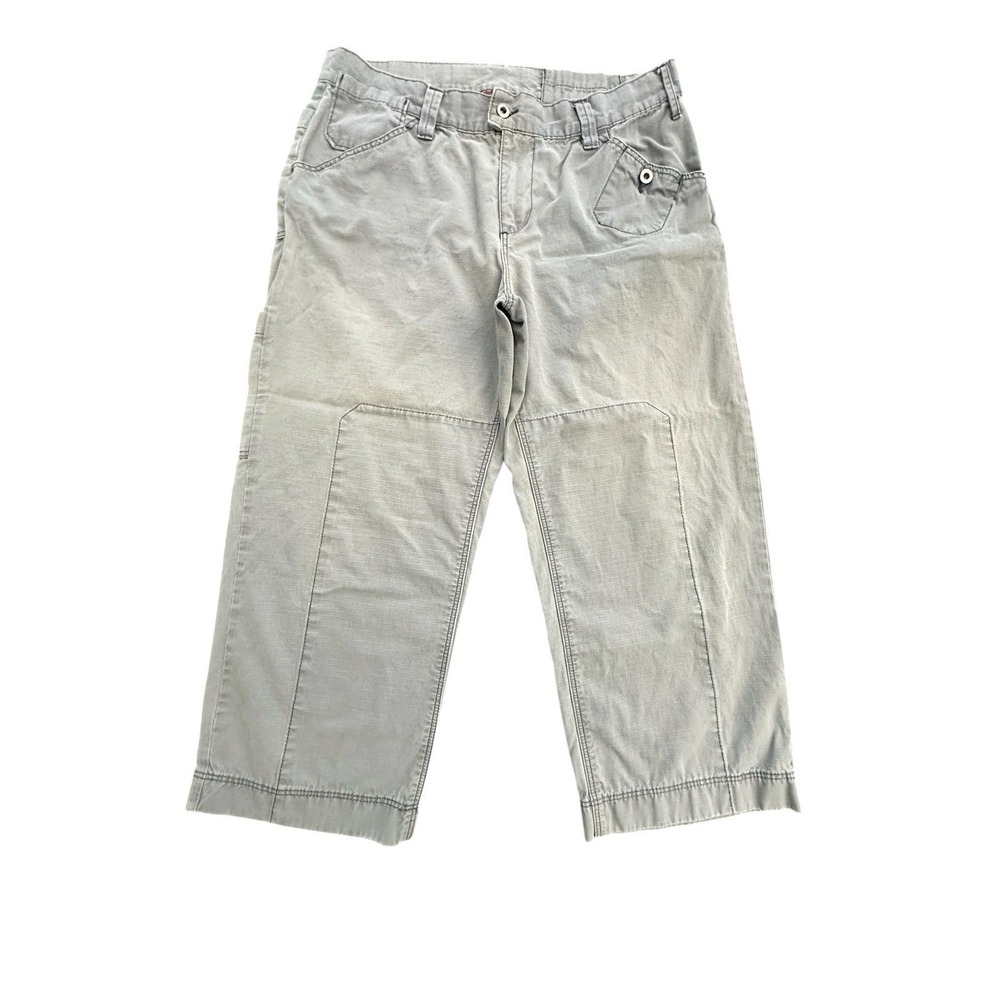 SUNDANCE Pants Women's Size 12 Capri Cargo Straight Wide Leg 100% Cotton #UV1-1